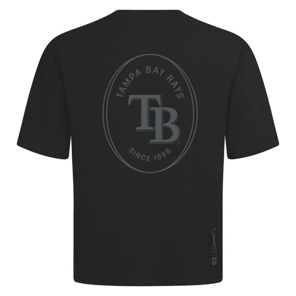 Tampa Bay Rays Levelwear Register Oversized Luxe Signature Knit T-Shirt - Black