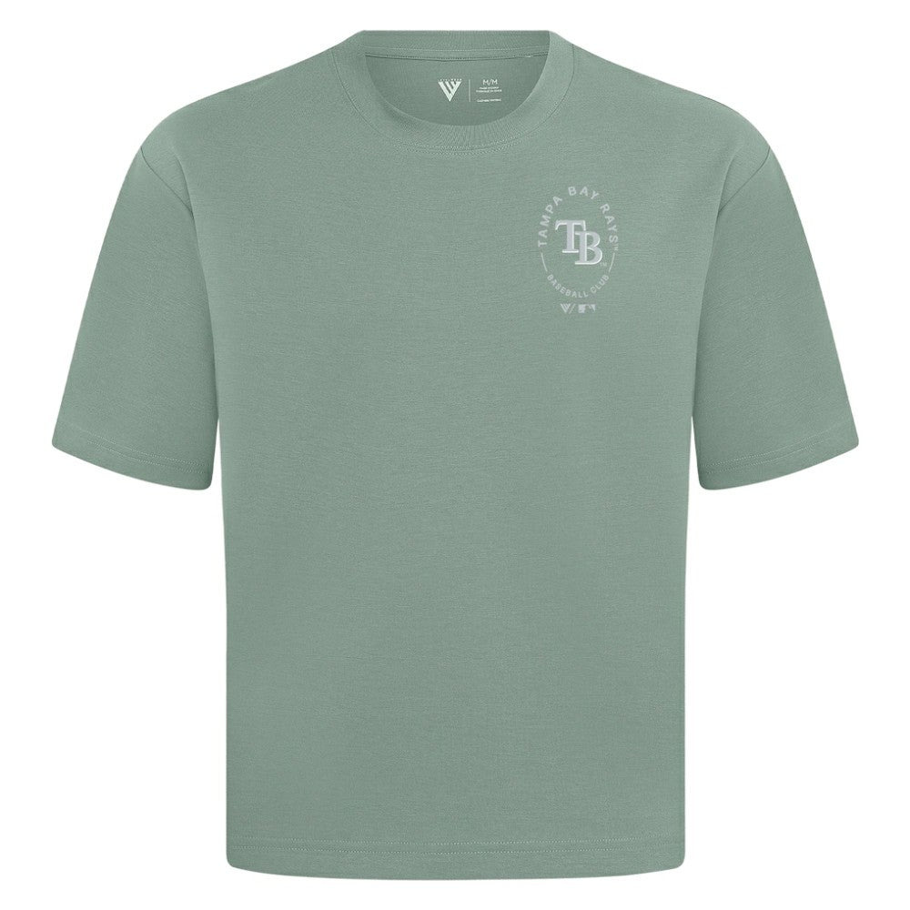 Tampa Bay Rays Levelwear Register Oversized Luxe Signature Knit T-Shirt - Green