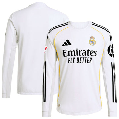 Real Madrid 2025/26 Home Long Sleeve Jersey - White | Adidas cheap