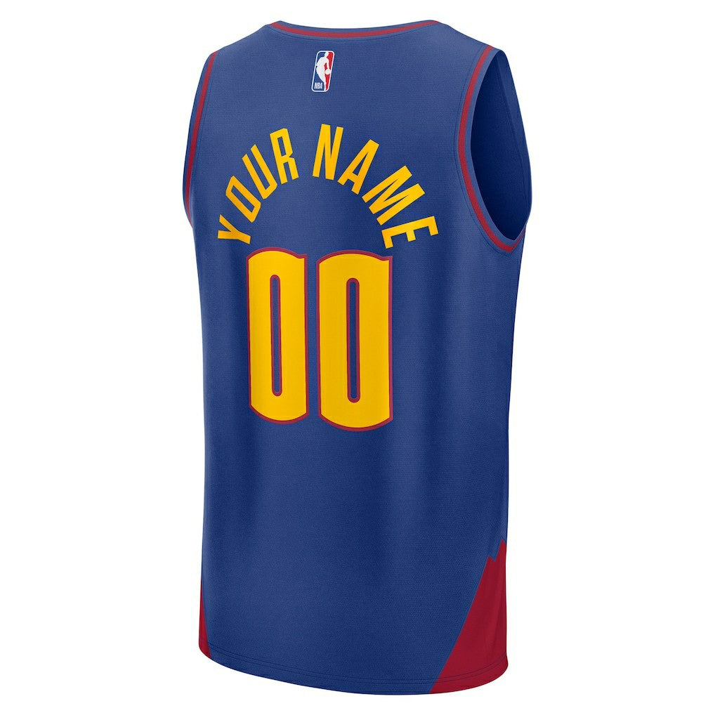 Denver Nuggets Youth Fast Break Custom Replica Jersey sale - Blue sale - Statement Edition | Fanatics discount