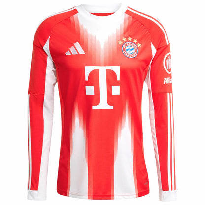 Bayern Munich 2025/26 Home Replica Long Sleeve Jersey - Red | Adidas discount