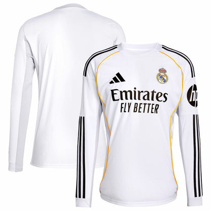 Real Madrid 2025/26 Home Replica Long Sleeve Jersey - White | Adidas shop