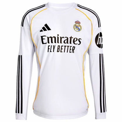 Real Madrid 2025/26 Home Replica Long Sleeve Jersey - White | Adidas shop