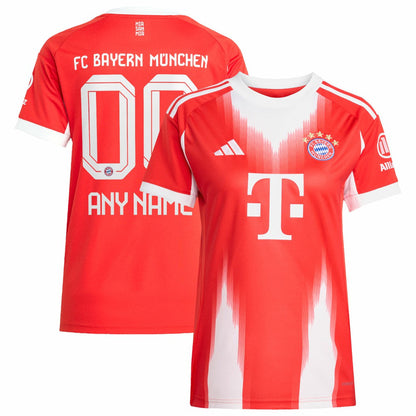 Bayern Munich Women's 2025/26 Home Replica Custom Jersey - Red | Adidas online
