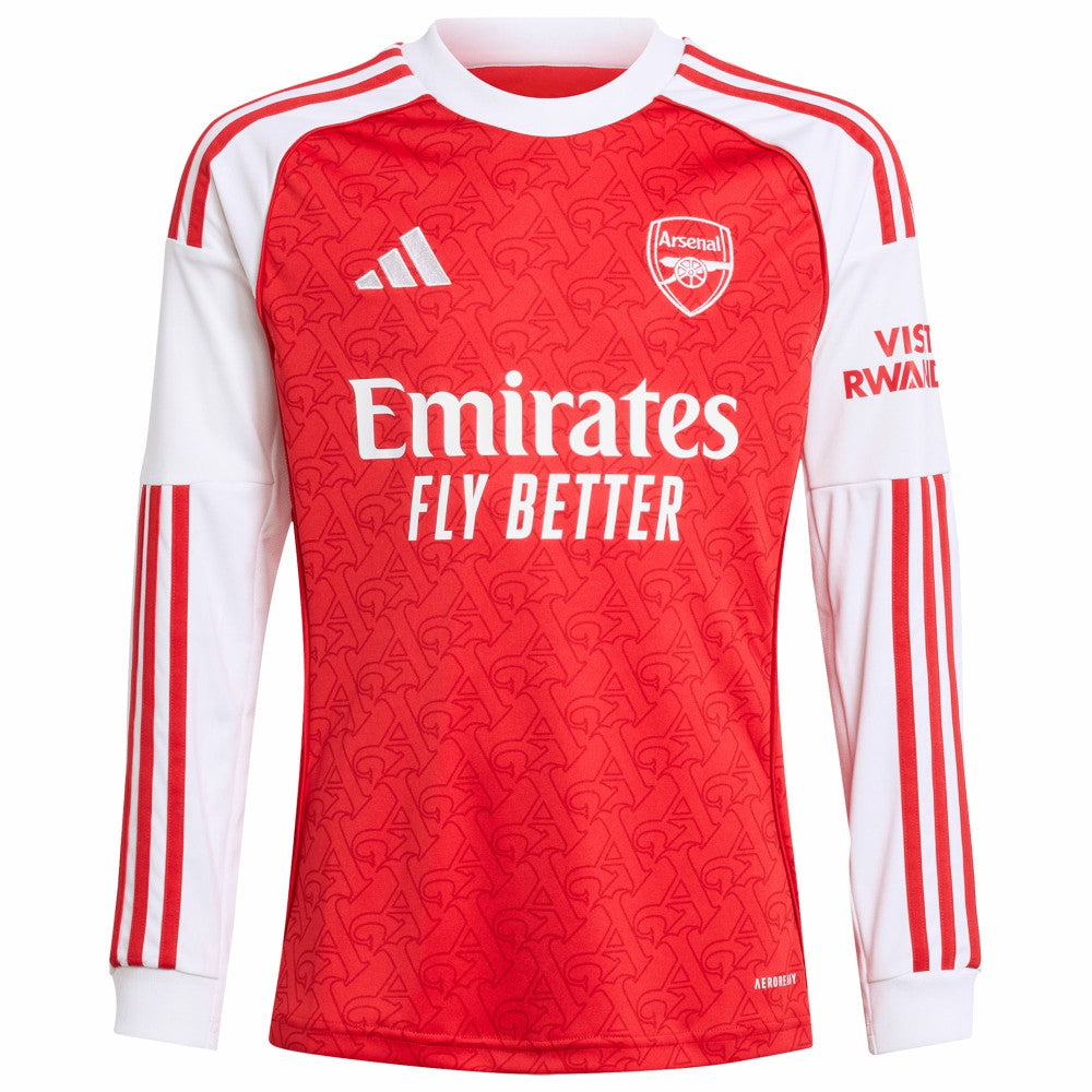 Arsenal Youth 2025/26 Home Replica Long Sleeve Custom Jersey - Red | Adidas discount