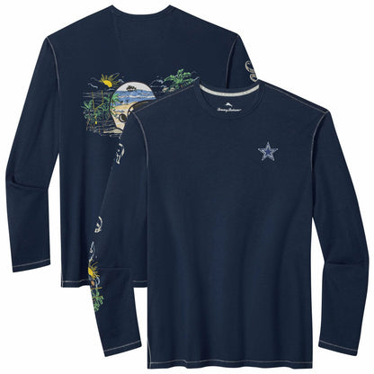Dallas Cowboys Oasis Endzone Lux Long Sleeve T-Shirt - Navy outlet