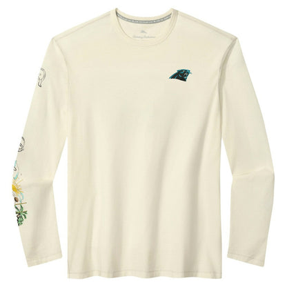 Carolina Panthers Oasis Endzone Lux Long Sleeve T-Shirt - Cream outlet