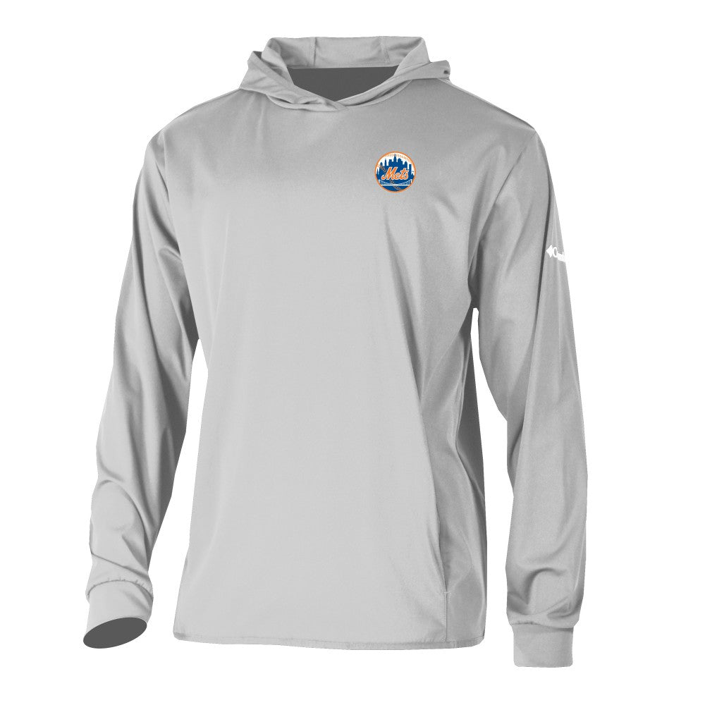 New York Mets Long Drive Pullover Hoodie - Gray | Columbia