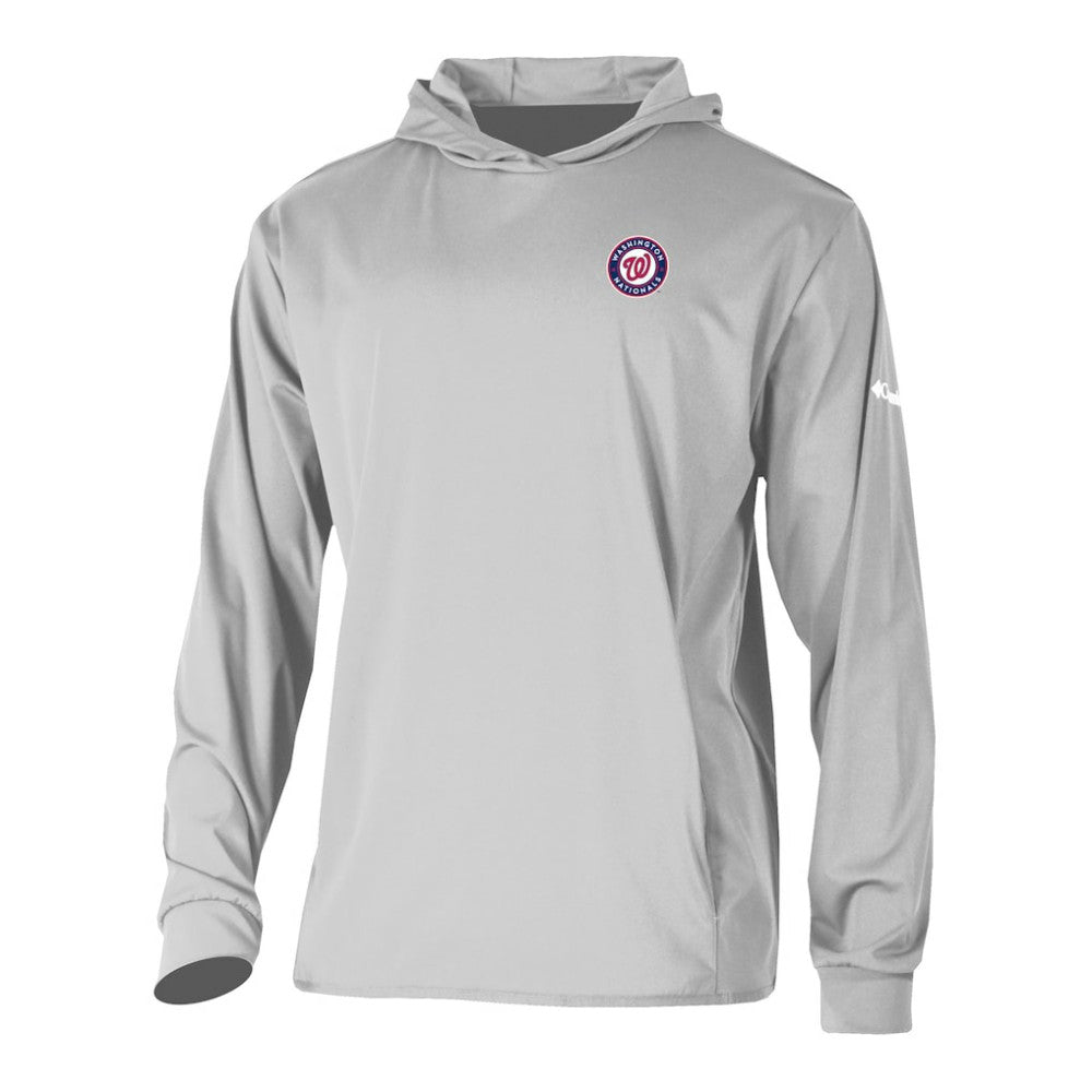Washington Nationals Long Drive Pullover Hoodie - Gray | Columbia