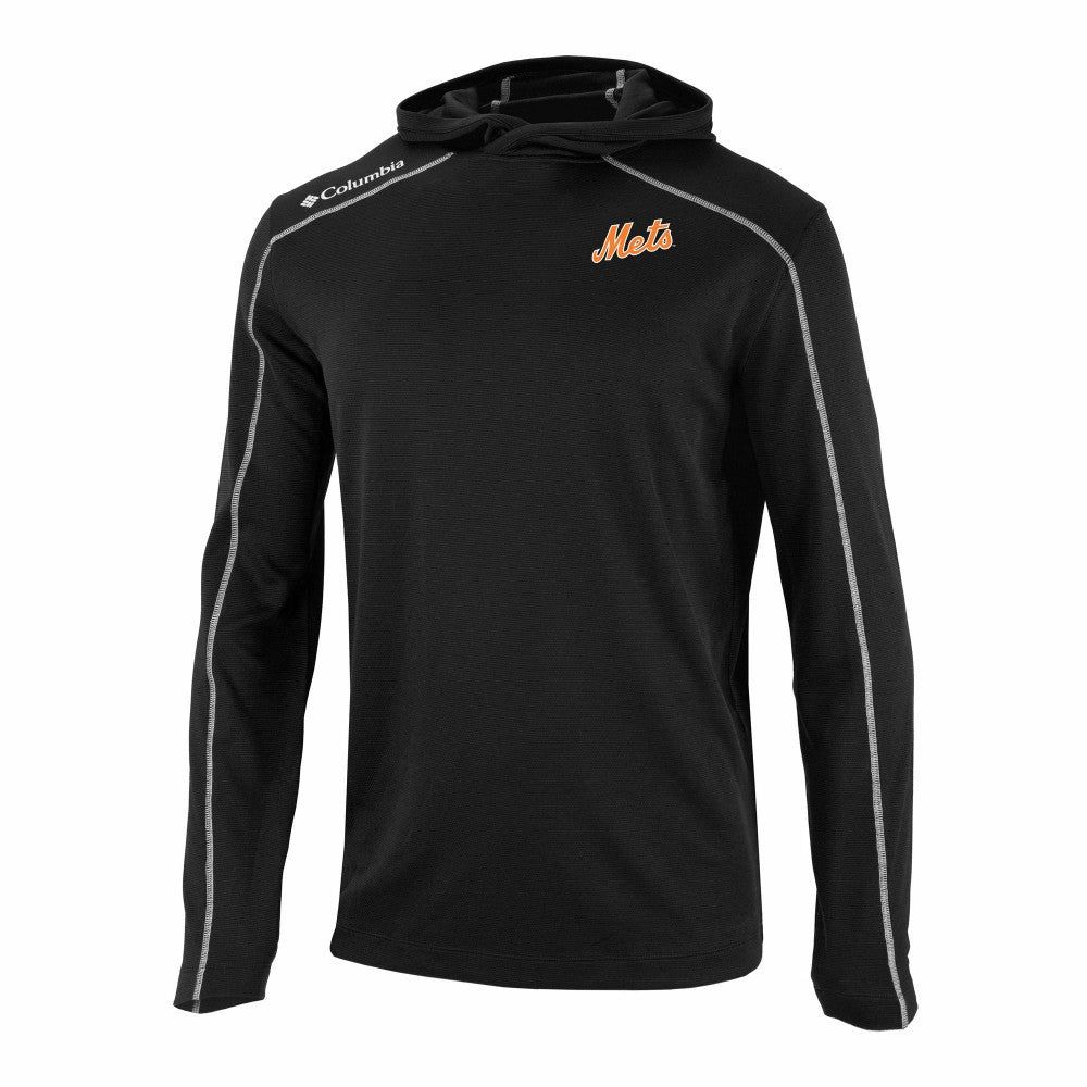 New York Mets Omni-Wick Shotgun Pullover Hoodie - Black | Columbia