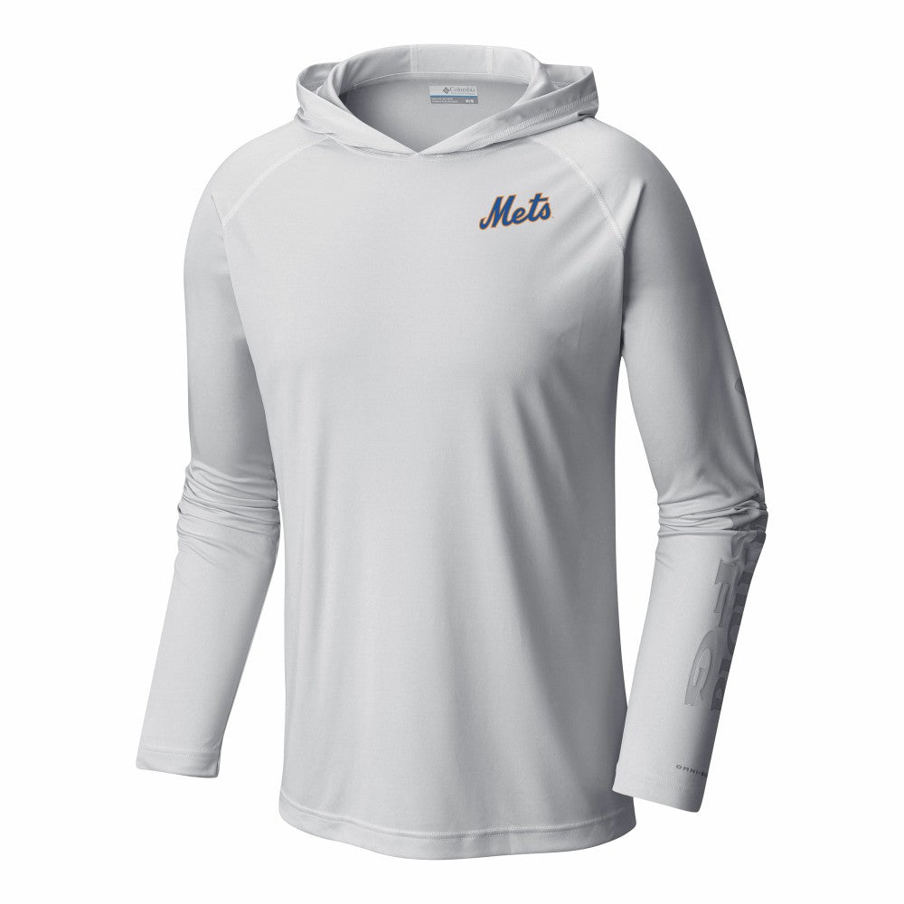 New York Mets Terminal Tackle Omni-Shade Pullover Hoodie - White | Columbia