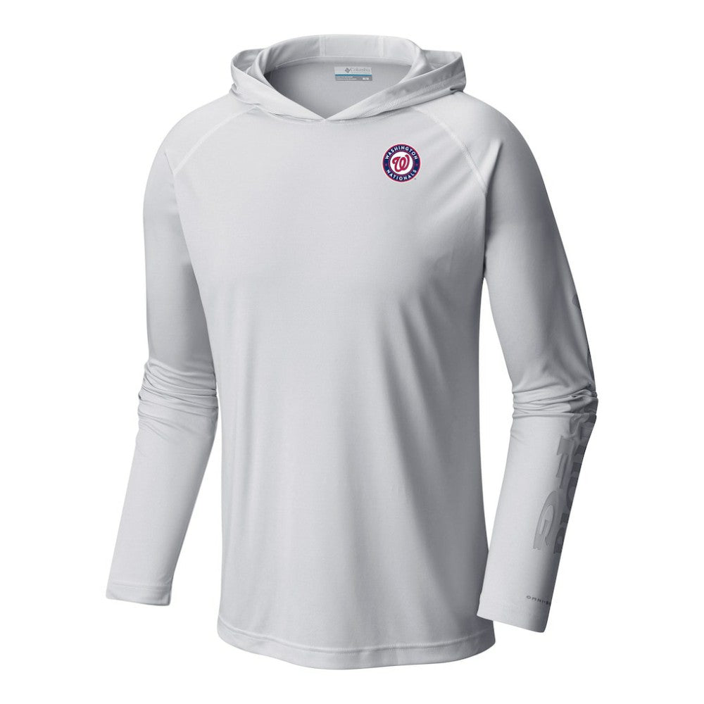 Washington Nationals Terminal Tackle Omni-Shade Pullover Hoodie - White | Columbia