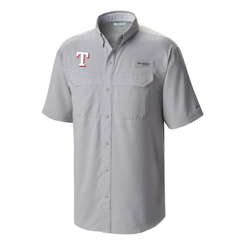 Texas Rangers Omni-Wick Low Drag Offshore Button-Up Shirt - Gray | Columbia