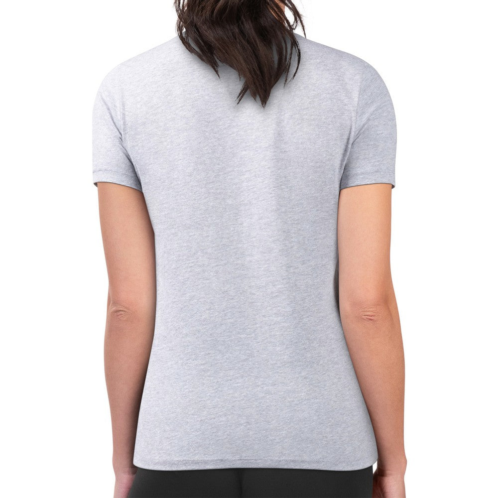 Kansas City Royals G-III 4Her by Carl Banks Women's Super-Slim Fit Lightweight Shadow Logo Graphic T-Shirt - Heather Gray