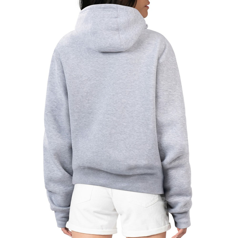 New York Mets G-III 4Her by Carl Banks Women's Shadow Logo Graphic Pullover Hoodie - Heather Gray