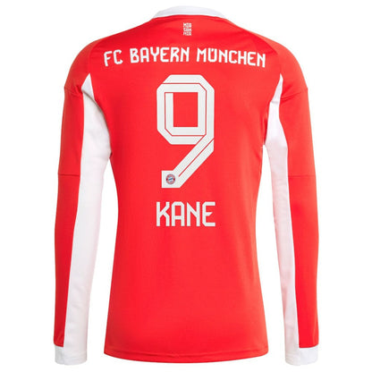 Harry Kane Bayern Munich 2025/26 Home Replica Long Sleeve Jersey - Red | Adidas cheap