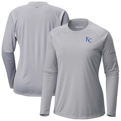 Kansas City Royals Tidal Tee II Long Sleeve T-Shirt - Gray | Columbia
