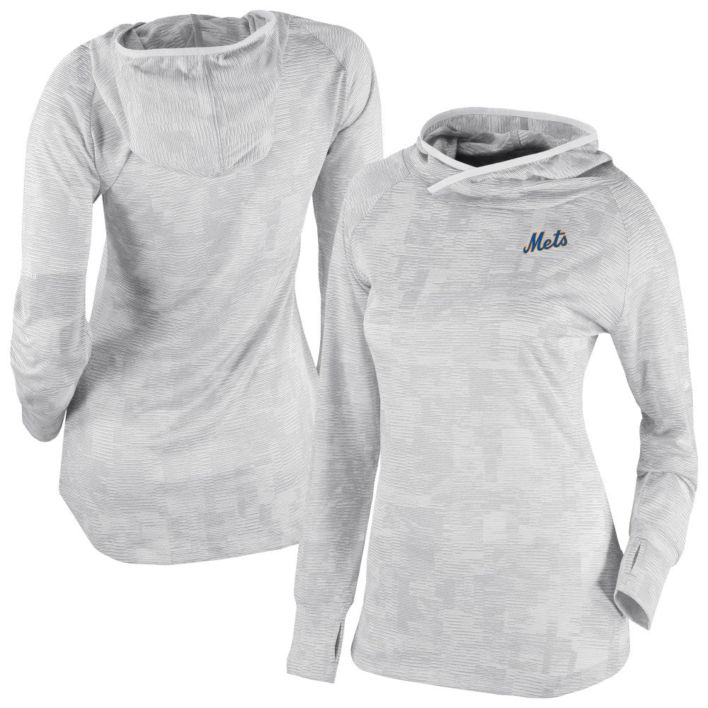 New York Mets Women's Omni-Wick Sunday Ball Raglan Pullover Hoodie - White | Columbia