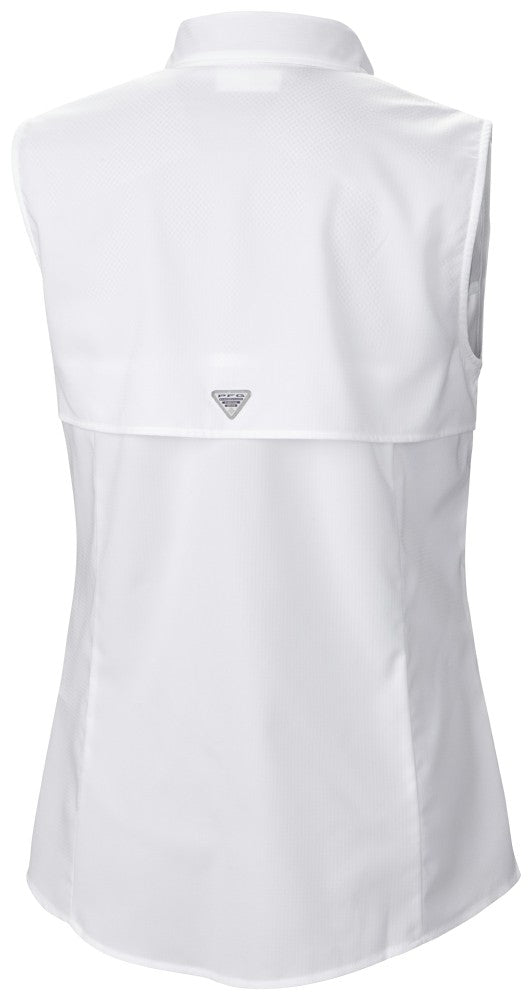 Cincinnati Reds Women's Tamiami Sleeveless Shirt - White | Columbia