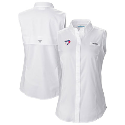 Toronto Blue Jays Women's Tamiami Sleeveless Shirt - White | Columbia