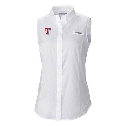 Texas Rangers Women's Tamiami Sleeveless Shirt - White | Columbia