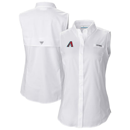 Arizona Diamondbacks Women's Tamiami Sleeveless Shirt - White | Columbia