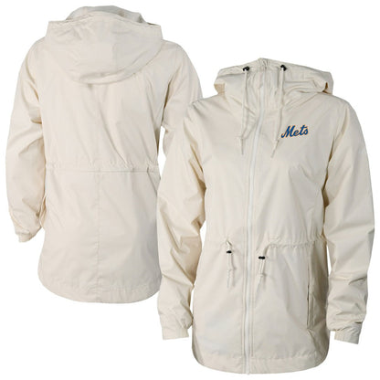New York Mets Women's Lily Park Full-Zip Rain Jacket - Cream | Columbia