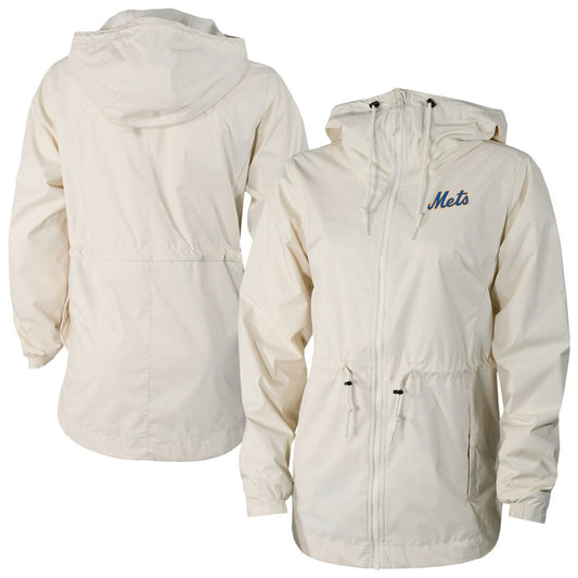 New York Mets Women's Lily Park Full-Zip Rain Jacket - Cream | Columbia