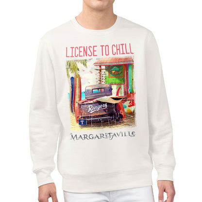 Texas Rangers Margaritaville License to Chill Fleece Sweatshirt - Cream