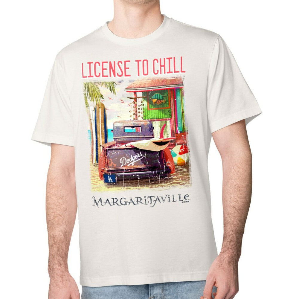 Los Angeles Dodgers Margaritaville License to Chill T-Shirt - Cream
