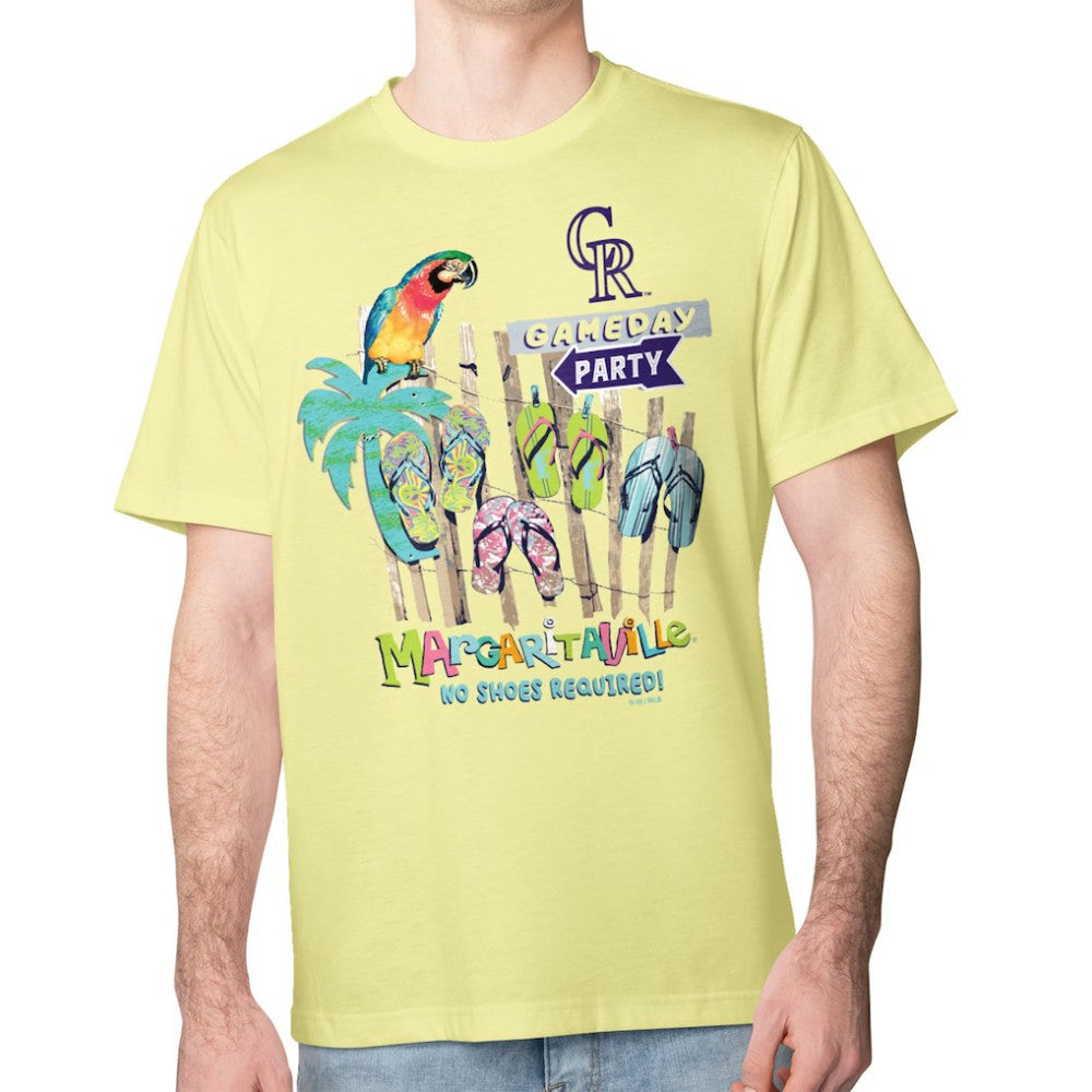Colorado Rockies Margaritaville Gameday Party T-Shirt - Yellow
