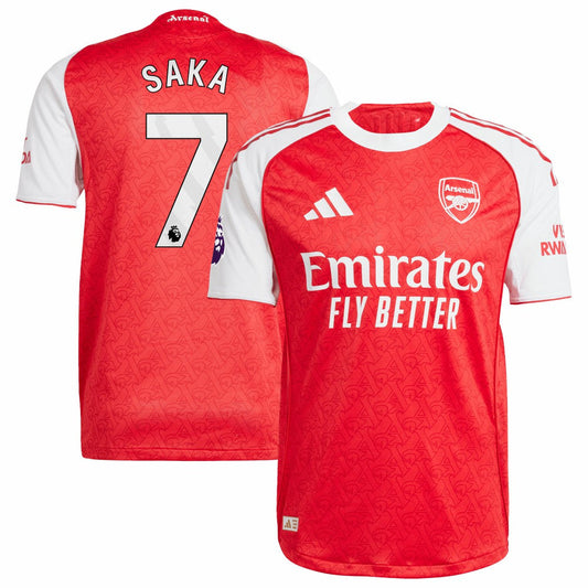 Bukayo Saka Arsenal 2025/26 Home Player Jersey - Red | Adidas discount
