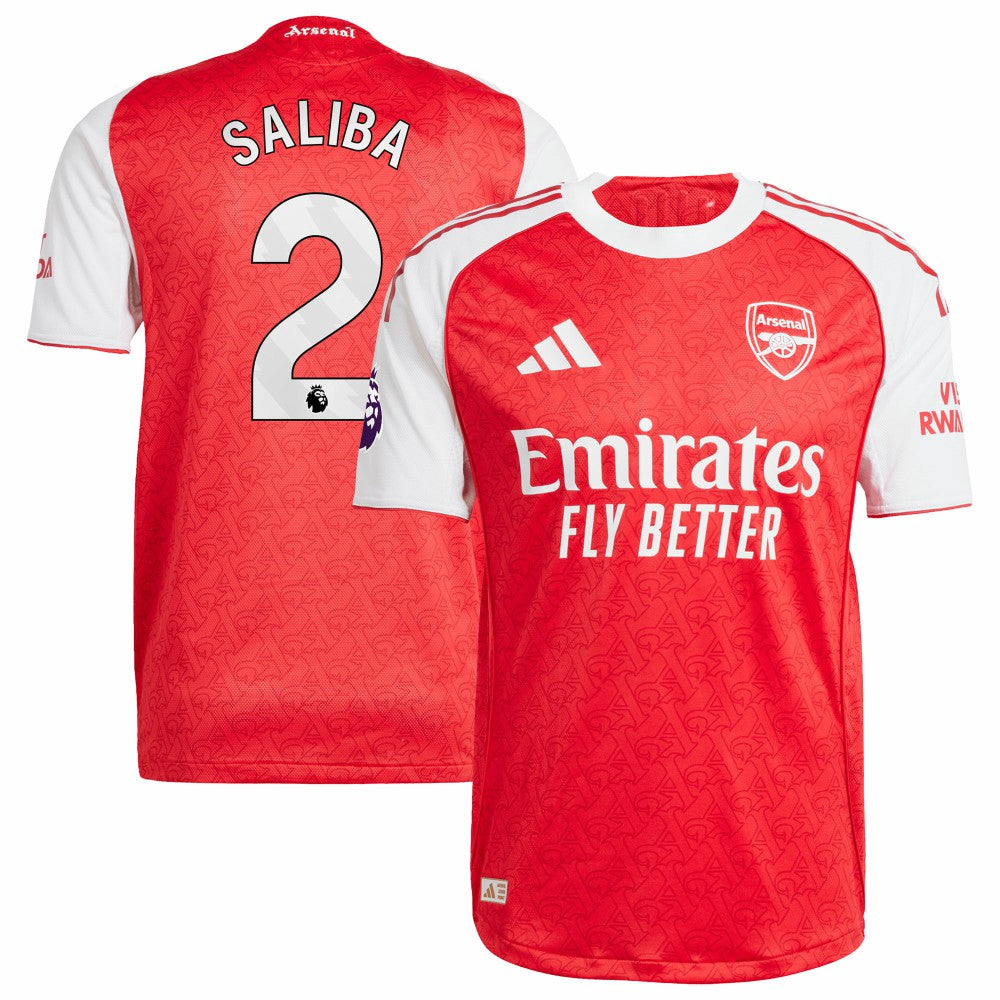 William Saliba Arsenal 2025/26 Home Player Jersey - Red | Adidas for sale