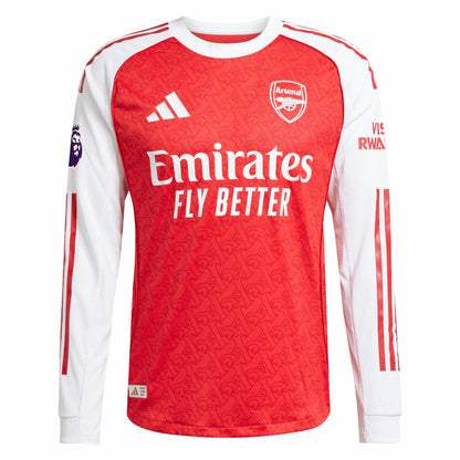 William Saliba Arsenal 2025/26 Home Long Sleeve Player Jersey - Red | Adidas on sale