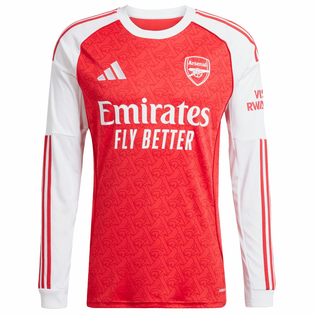 William Saliba Arsenal 2025/26 Home Replica Long Sleeve Player Jersey - Red | Adidas on sale