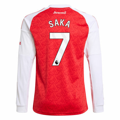 Bukayo Saka Arsenal Youth 2025/26 Home Replica Long Sleeve Player Jersey - Red | Adidas sale