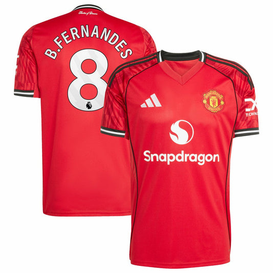 Bruno Fernandes Manchester United Home 2025/26 Replica Player Jersey - Red | Adidas on sale