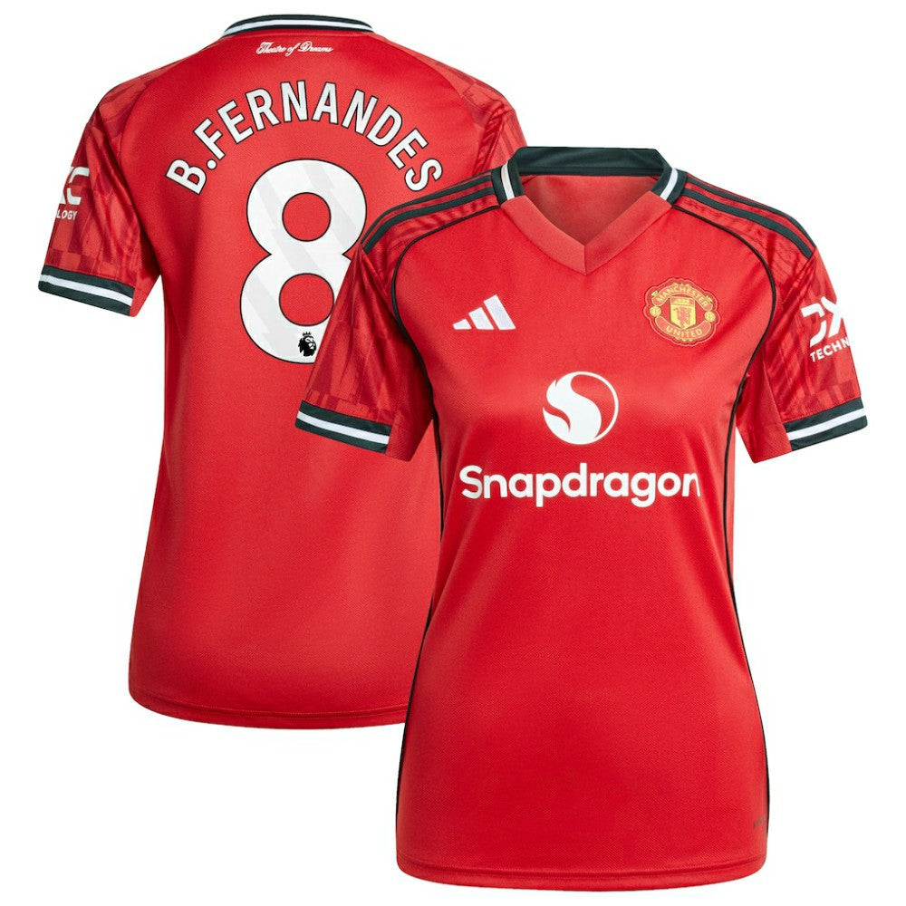Bruno Fernandes Manchester United Women's Home 2025/26 Replica Player Jersey - Red | Adidas outlet