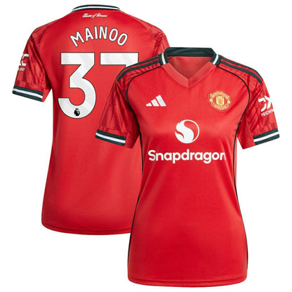 Kobbie Mainoo Manchester United Women's Home 2025/26 Replica Player Jersey - Red | Adidas outlet