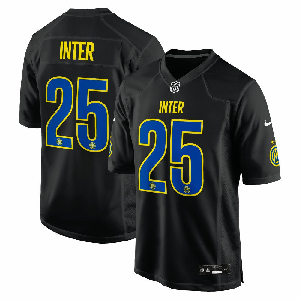 Inter Milan 2025 Soccer x NFL Game Jersey - Black | Nike discount