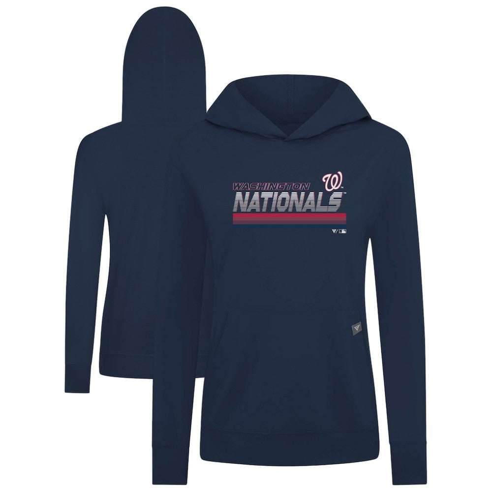 Washington Nationals Levelwear Women's Relay Breaker Pullover Hoodie - Navy