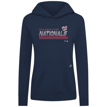 Washington Nationals Levelwear Women's Relay Breaker Pullover Hoodie - Navy
