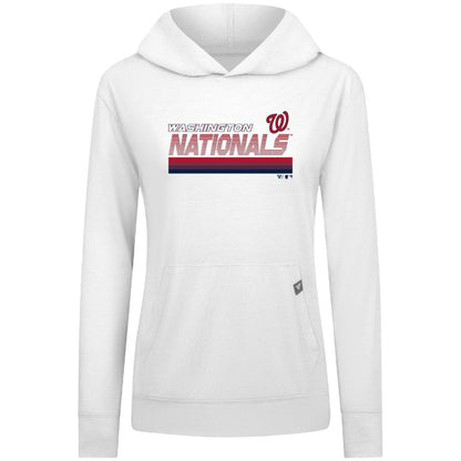 Washington Nationals Levelwear Women's Relay Breaker Pullover Hoodie - White