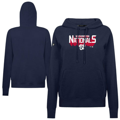 Washington Nationals Levelwear Women's Adorn Retro 3D Pullover Hoodie - Navy