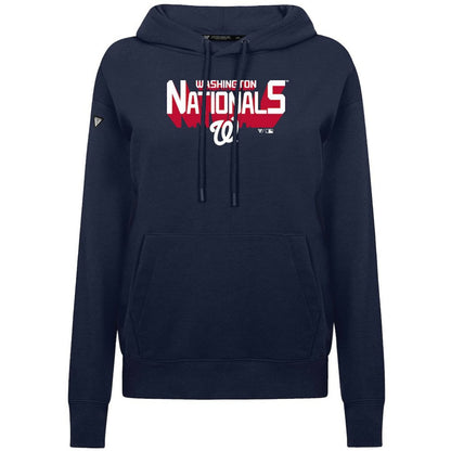 Washington Nationals Levelwear Women's Adorn Retro 3D Pullover Hoodie - Navy