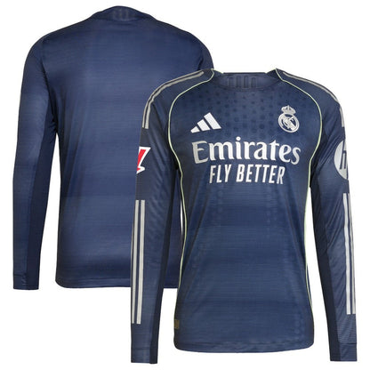 Real Madrid 2025/26 Away Long Sleeve Jersey - Blue | Adidas discount