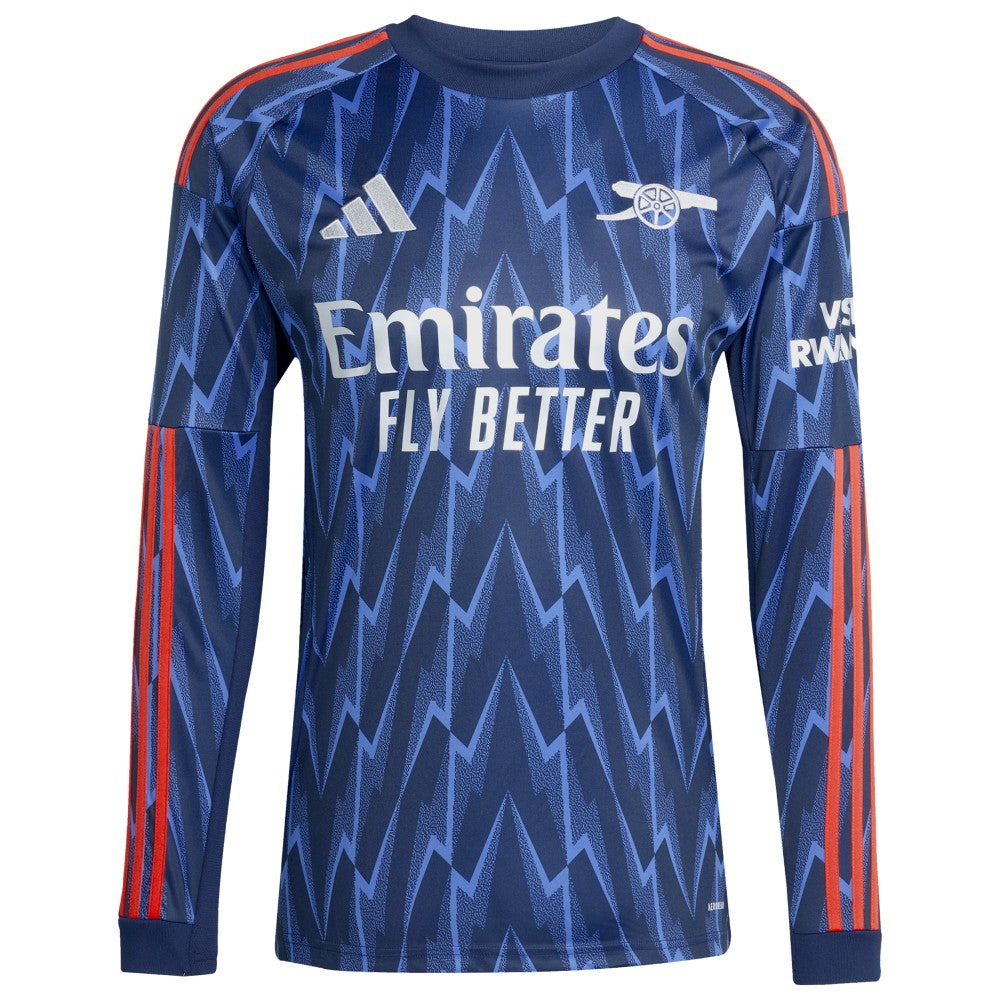 Arsenal 2025/26 Away Replica Long Sleeve Custom Jersey - Blue | Adidas discount