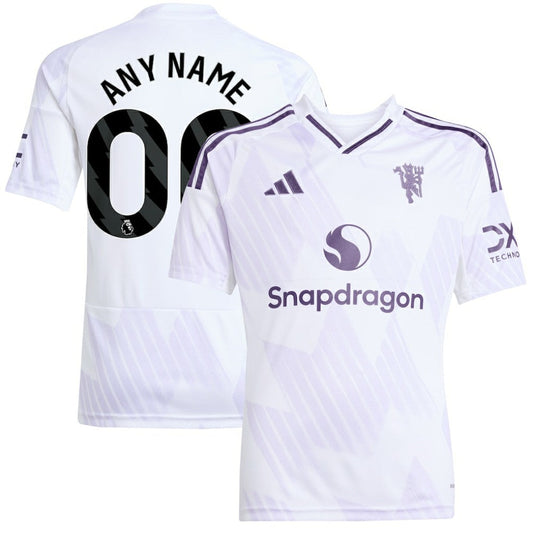 Manchester United Youth 2025/26 Away Replica Custom Jersey - White | Adidas outlet