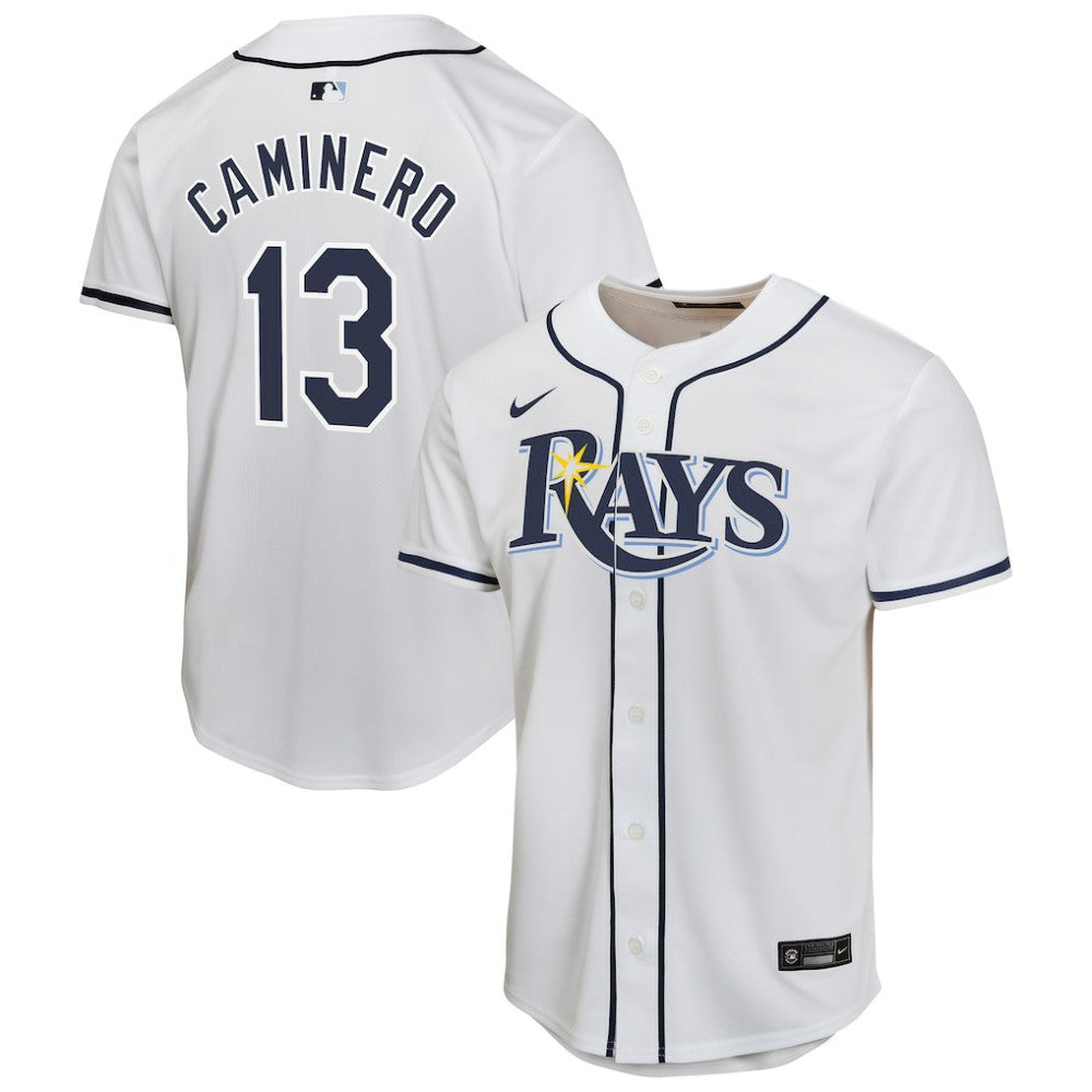 Junior Caminero Tampa Bay Rays Youth Home Player Game Jersey - White | Nike