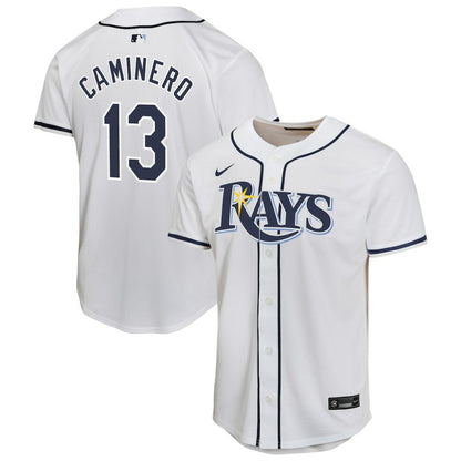Junior Caminero Tampa Bay Rays Youth Home Player Game Jersey - White | Nike
